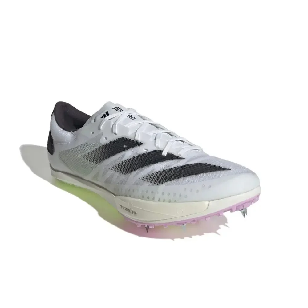 Adidas Adizero Ambition Track Spikes Sz 12 Men / 13W White Volt Sprint Running